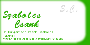 szabolcs csank business card